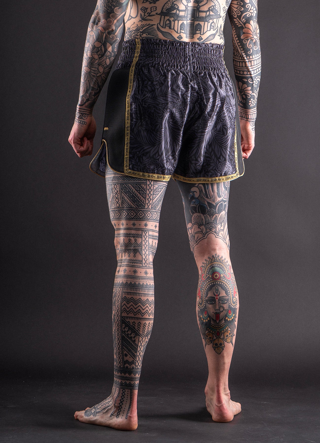 Thai Boxshorts Bar Tack "Royal Boxing" - Schwarz