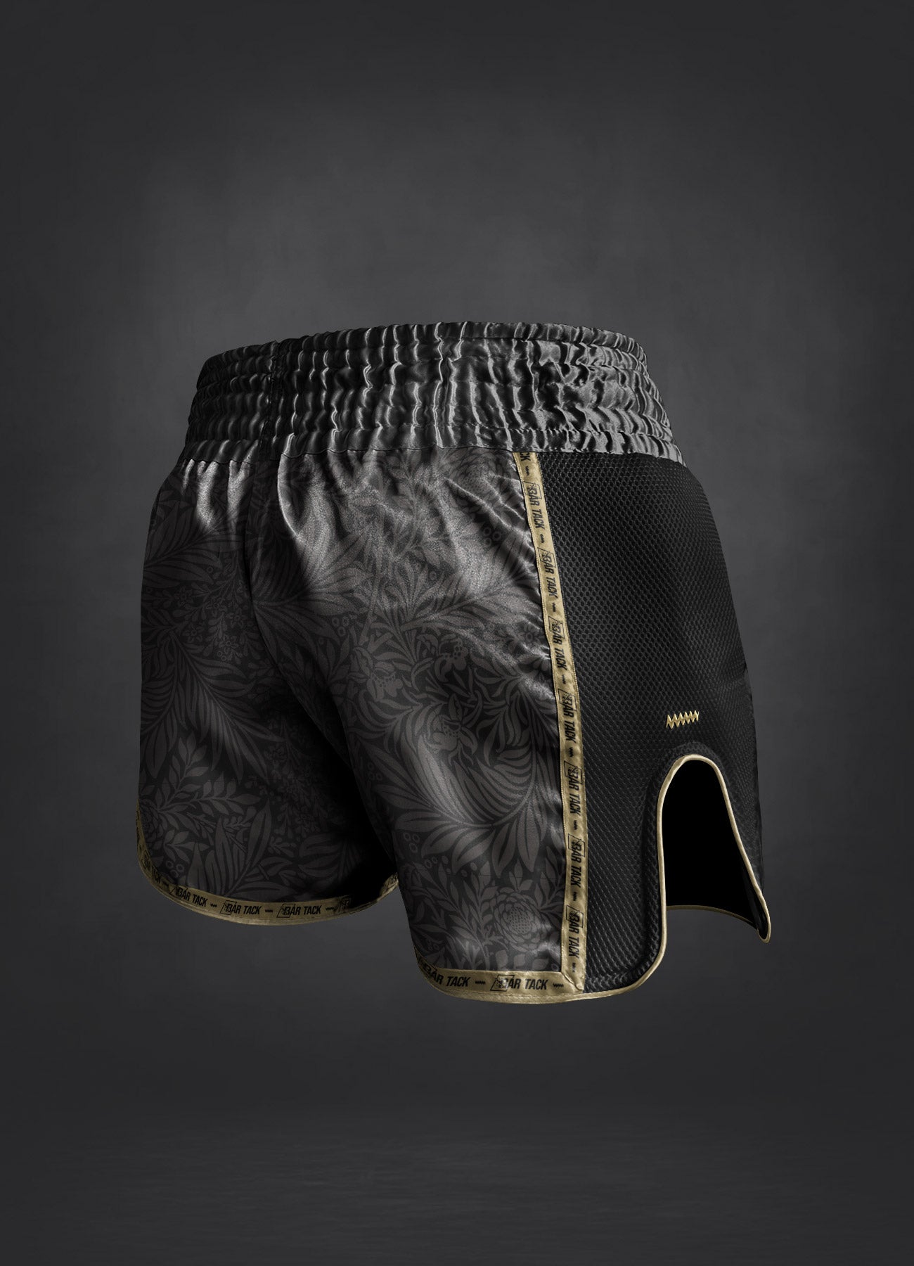 Thai Boxshorts Bar Tack "Royal Boxing" - Schwarz