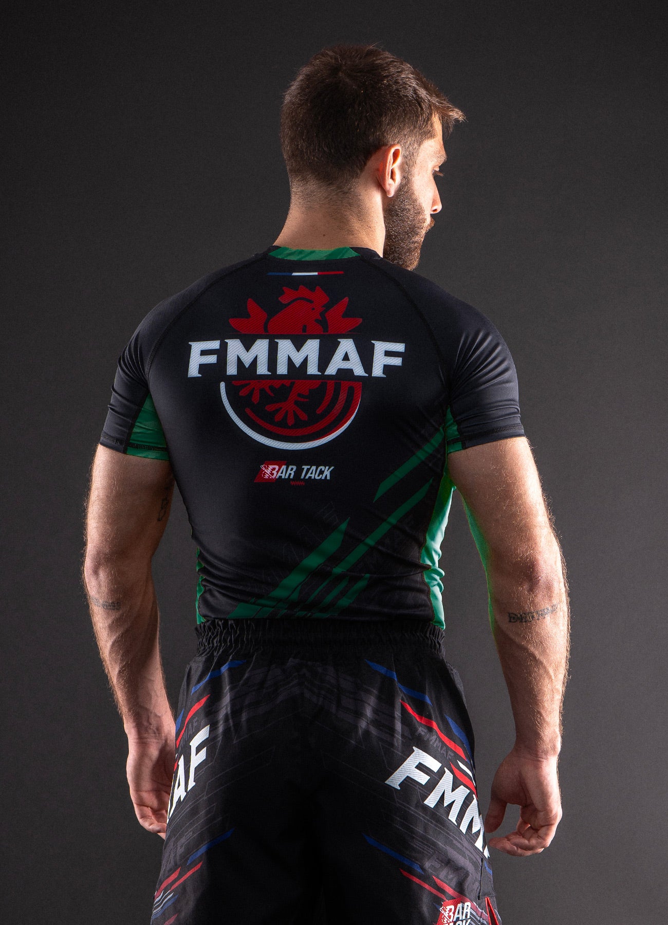 Offizielles Rashguard Bar Tack x FMMAF "Drift" - Grüner Grad
