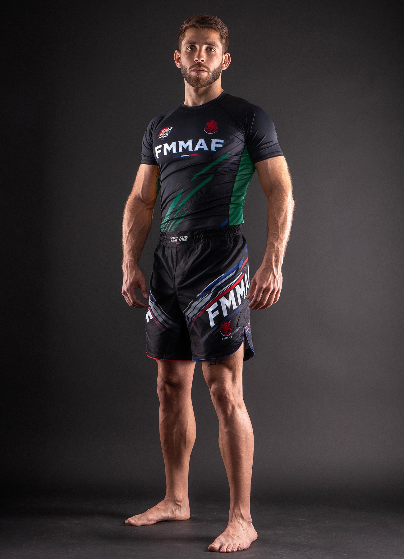 Offizielles Rashguard Bar Tack x FMMAF "Drift" - Grüner Grad