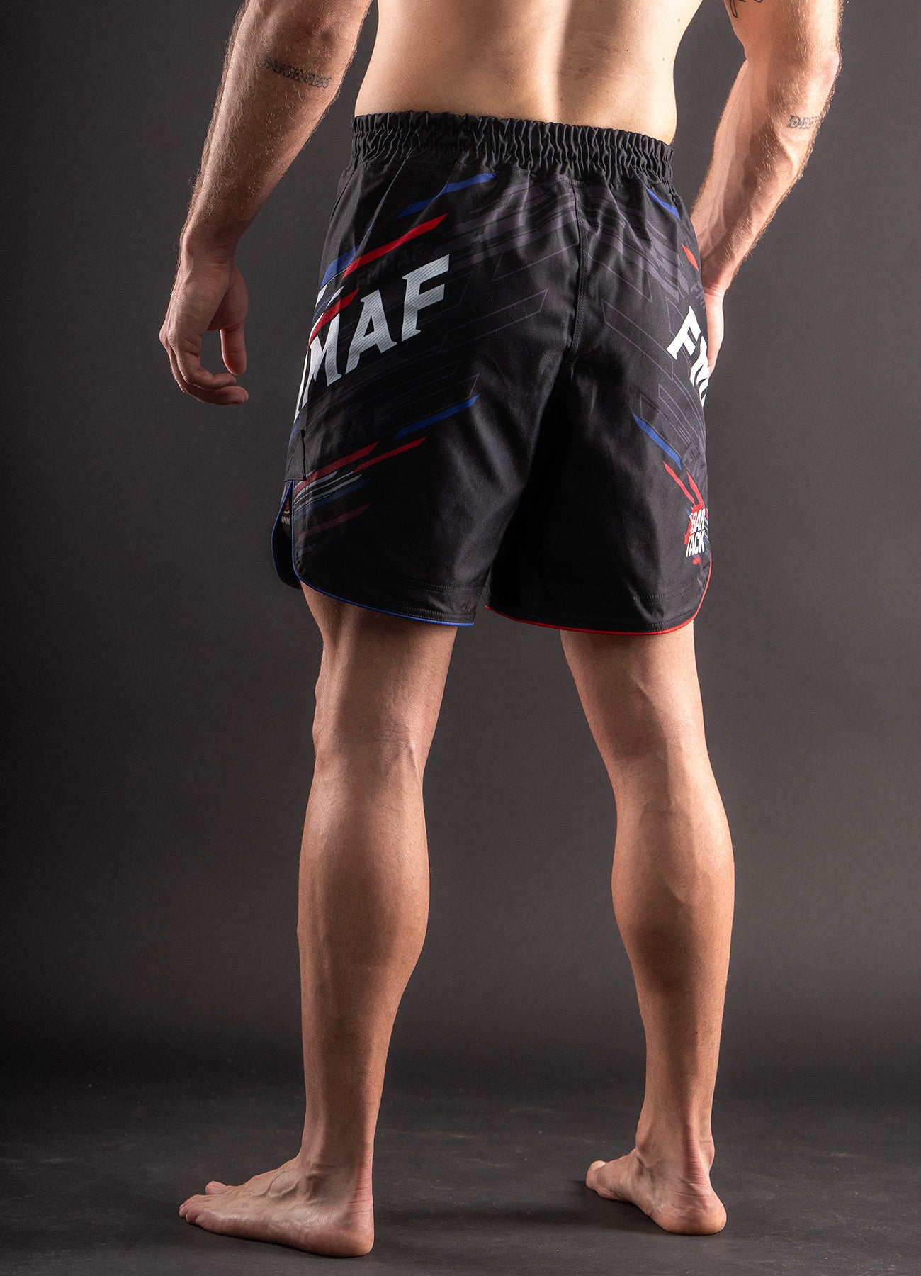 MMA Shorts Bar Tack x FMMAF "Drift" - Schwarz