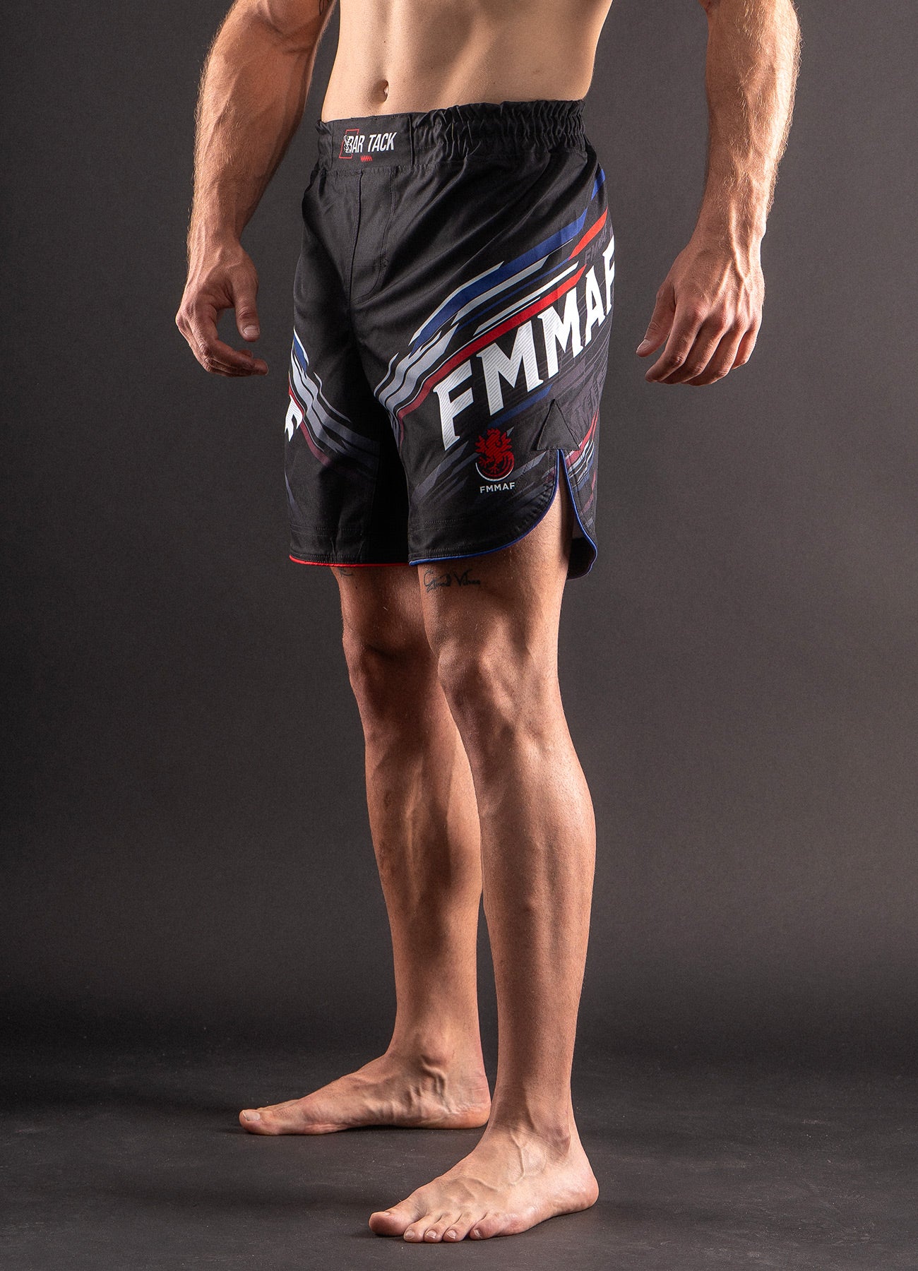 MMA Shorts Bar Tack x FMMAF "Drift" - Schwarz
