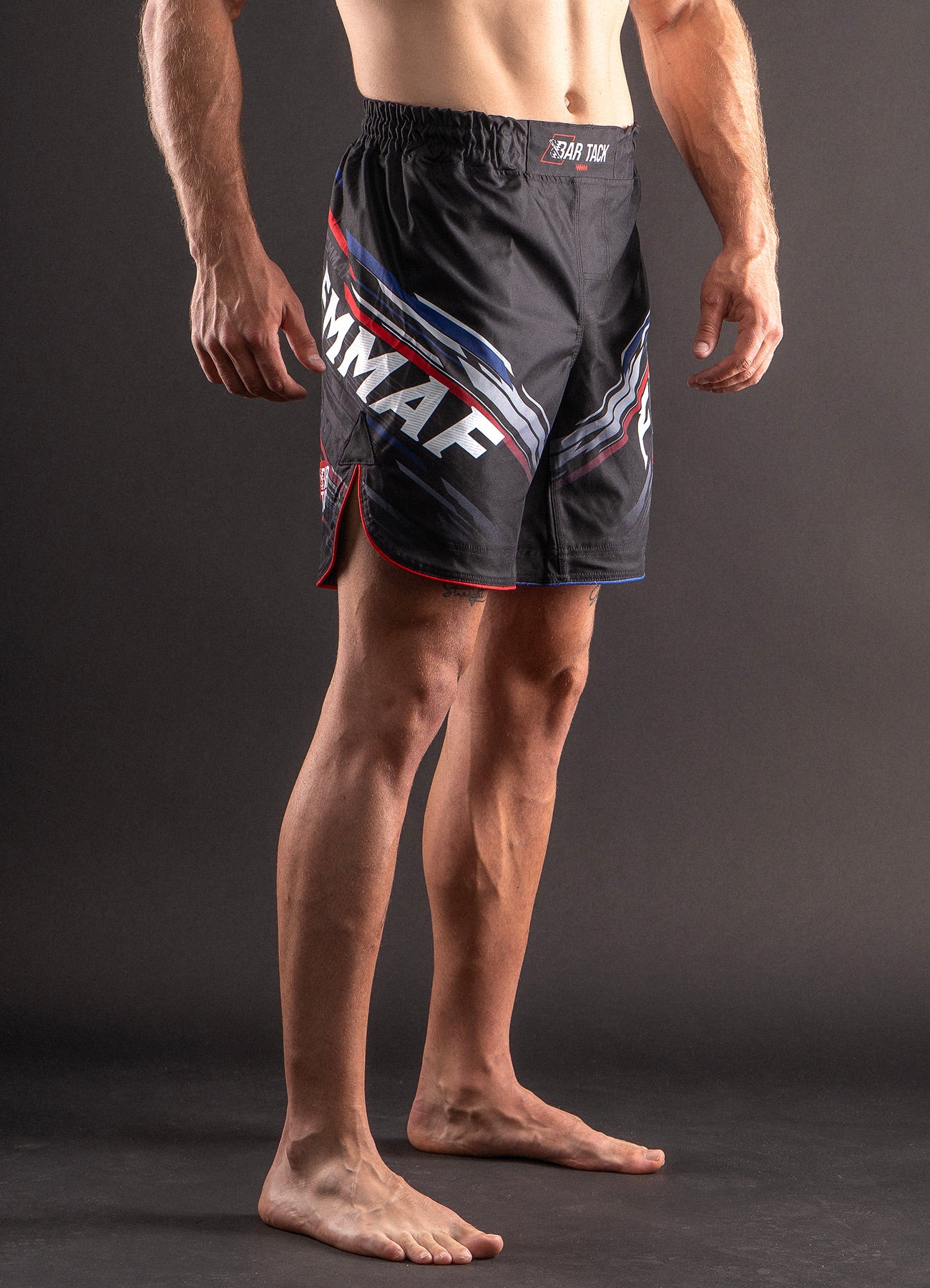 MMA Shorts Bar Tack x FMMAF "Drift" - Schwarz