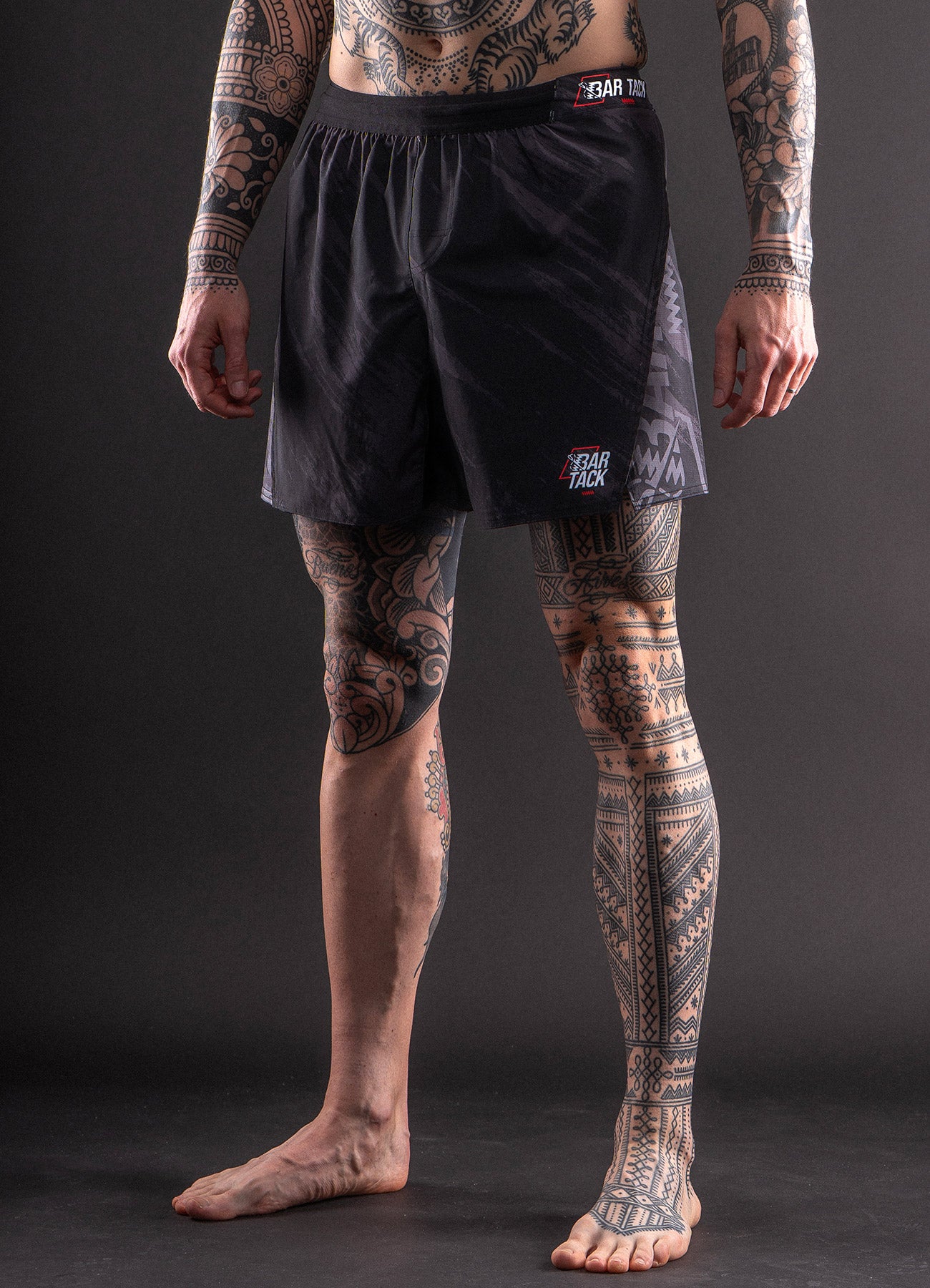 MMA-Shorts Bar Tack AeroMax™ "Warfare" - Schwarz