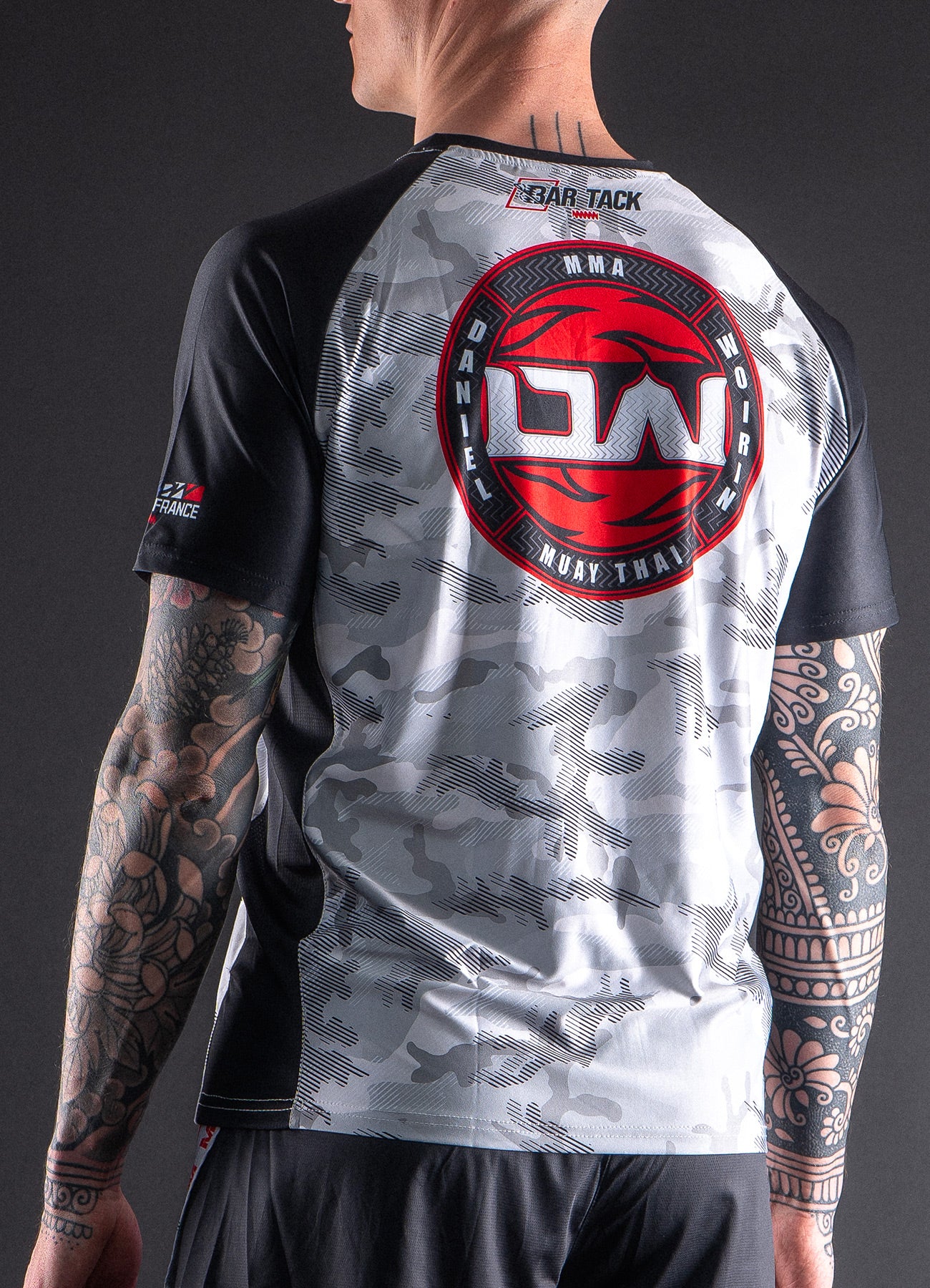 T-Shirt DryMax™ Bar Tack x Daniel Woirin "Arctic Camo" - Weiß/Schwarz