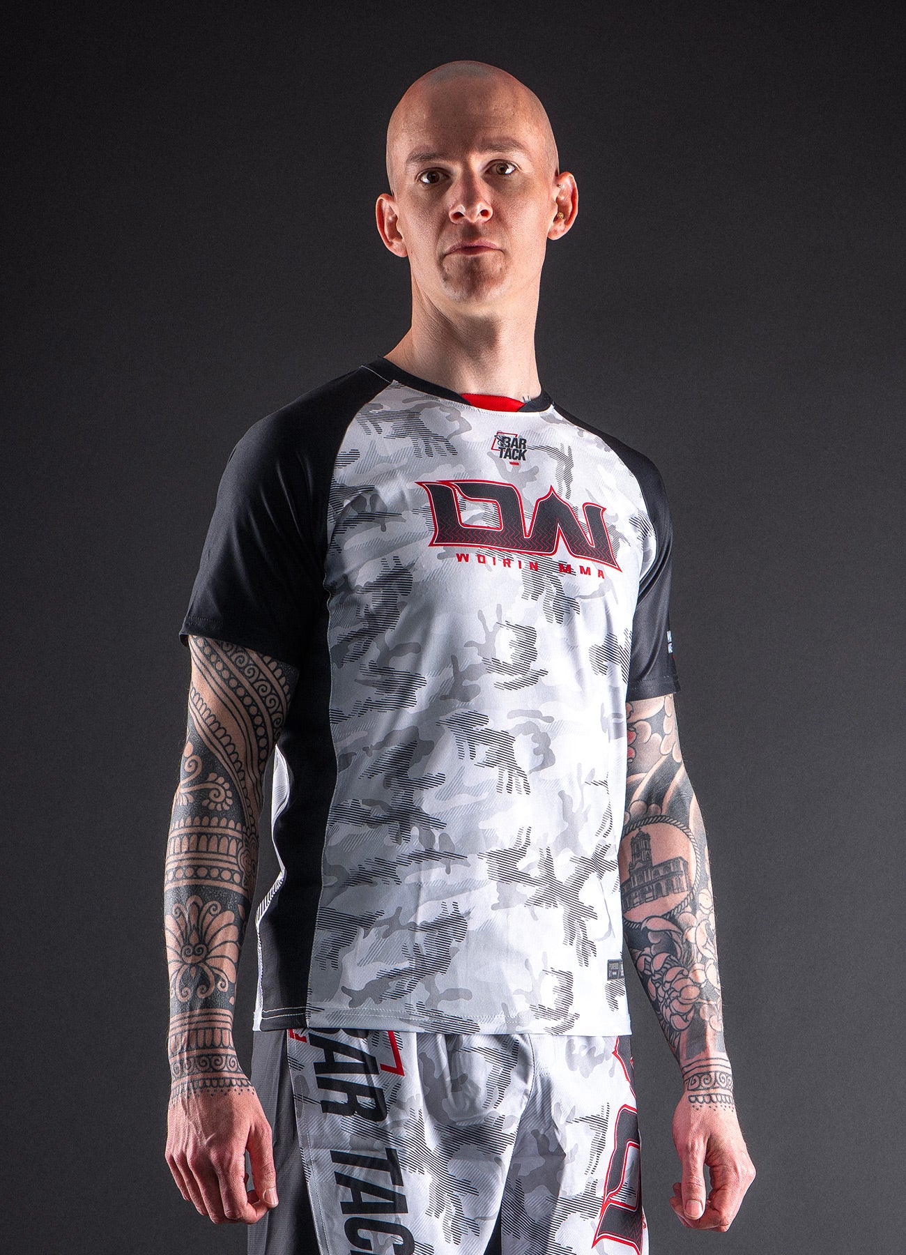 T-Shirt DryMax™ Bar Tack x Daniel Woirin "Arctic Camo" - Weiß/Schwarz