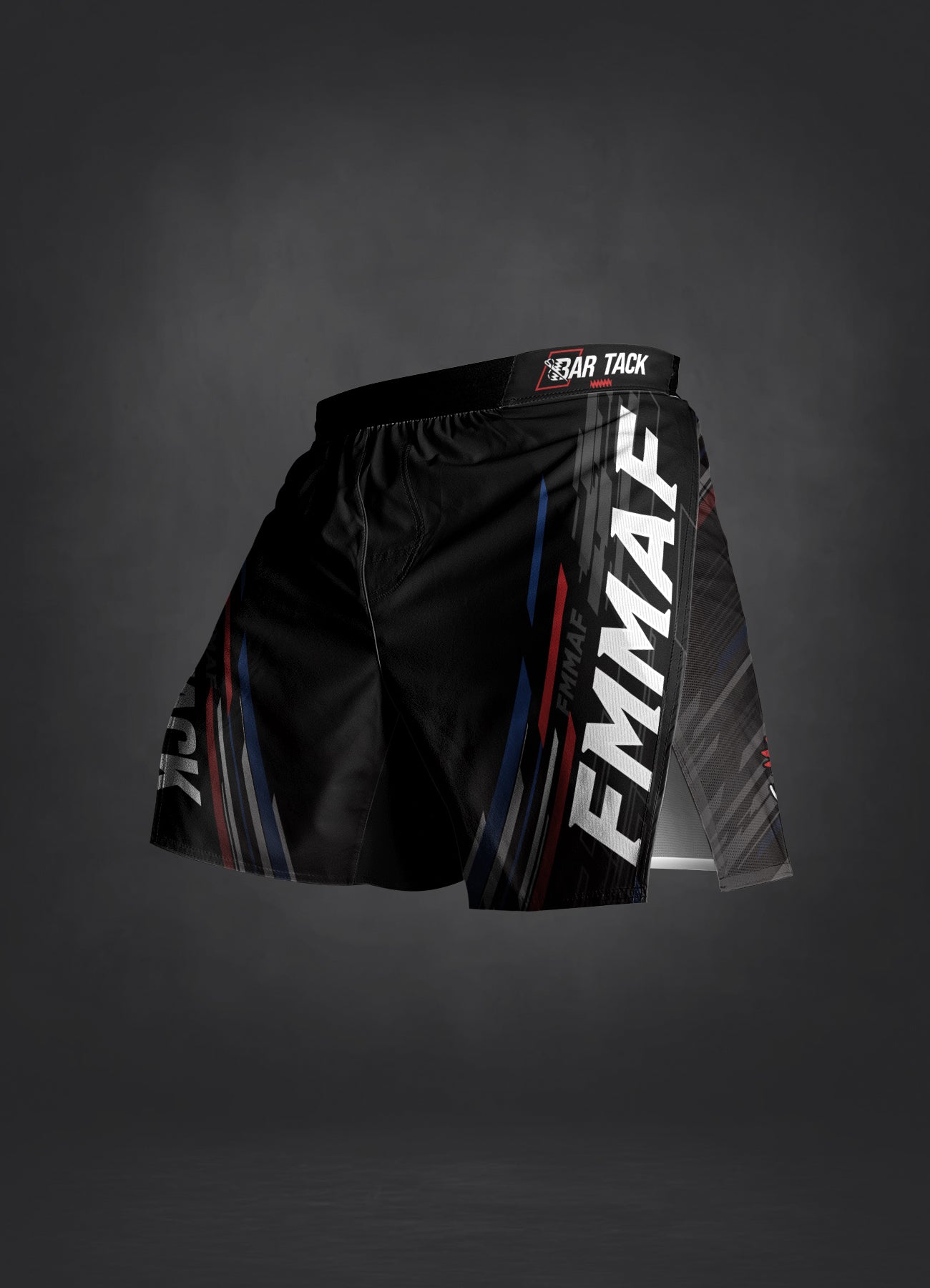 MMA-Short Bar Tack x FMMAF AeroMax™ "DRIFT" – Schwarz