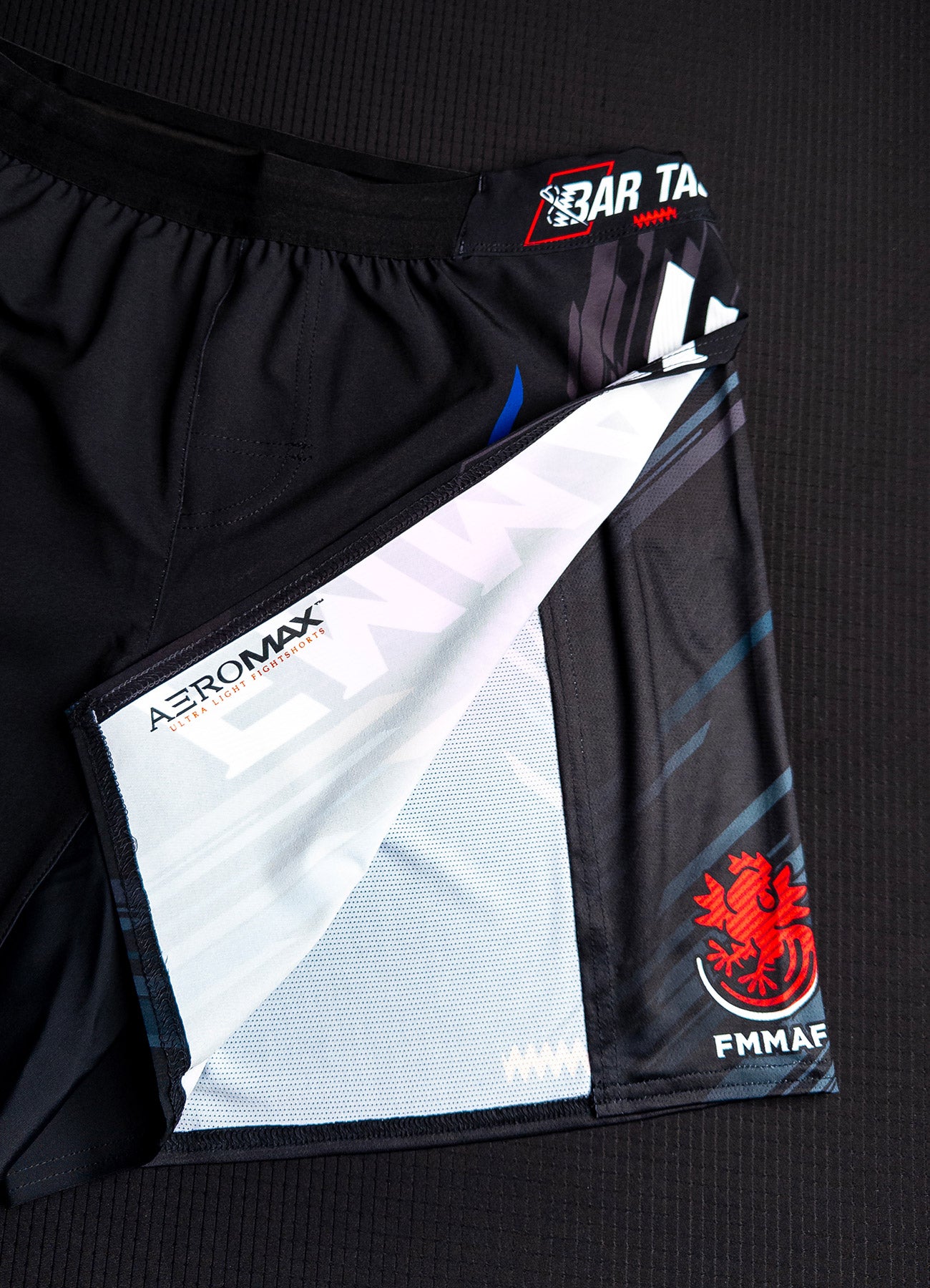 MMA-Short Bar Tack x FMMAF AeroMax™ "DRIFT" – Schwarz