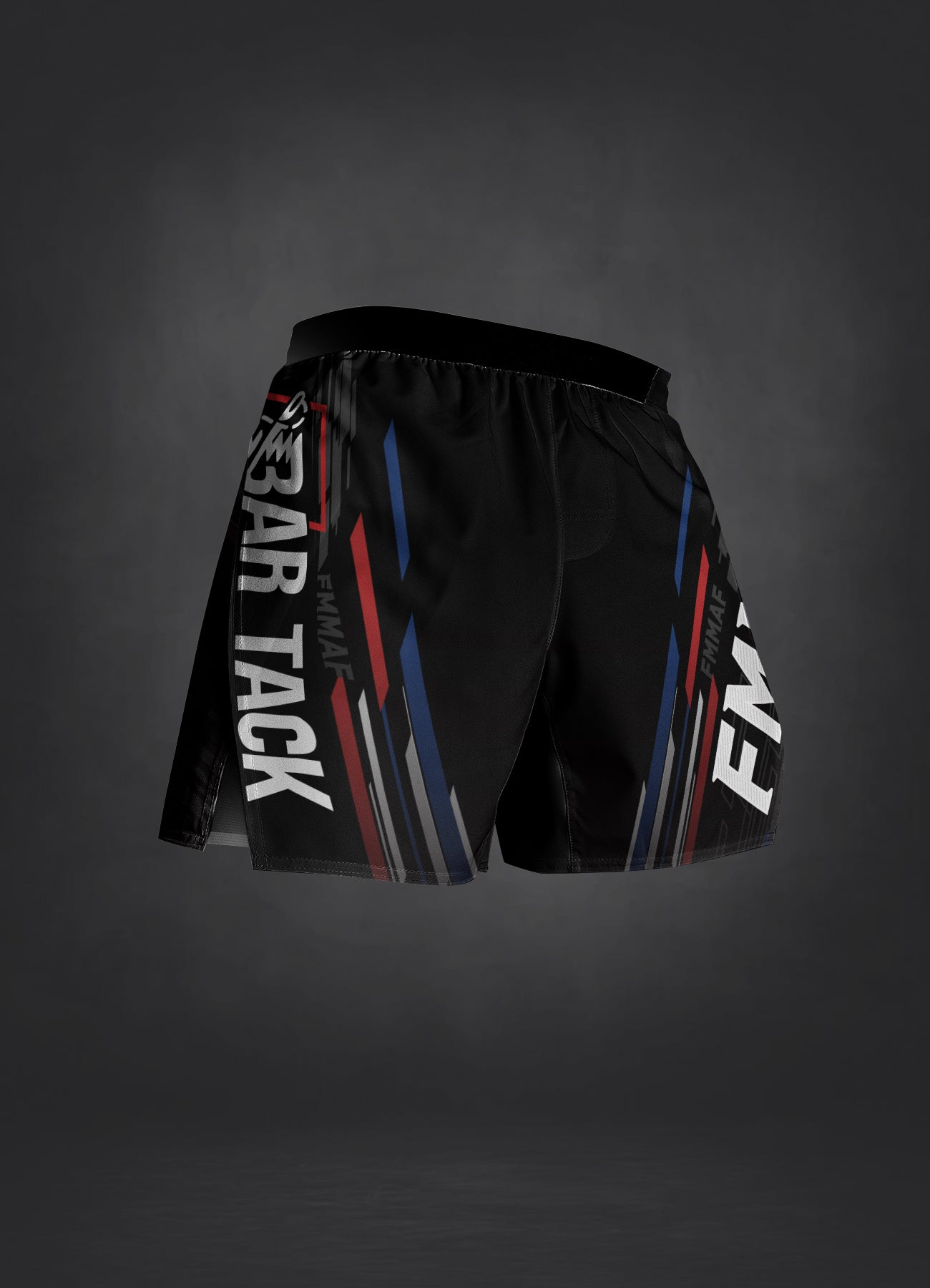 MMA-Short Bar Tack x FMMAF AeroMax™ "DRIFT" – Schwarz
