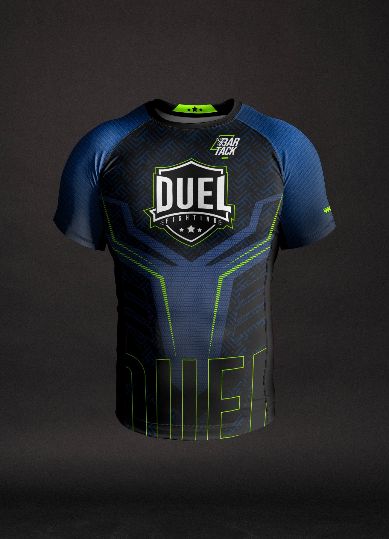 Rashguard Bar Tack x Duel Fighting – Blau