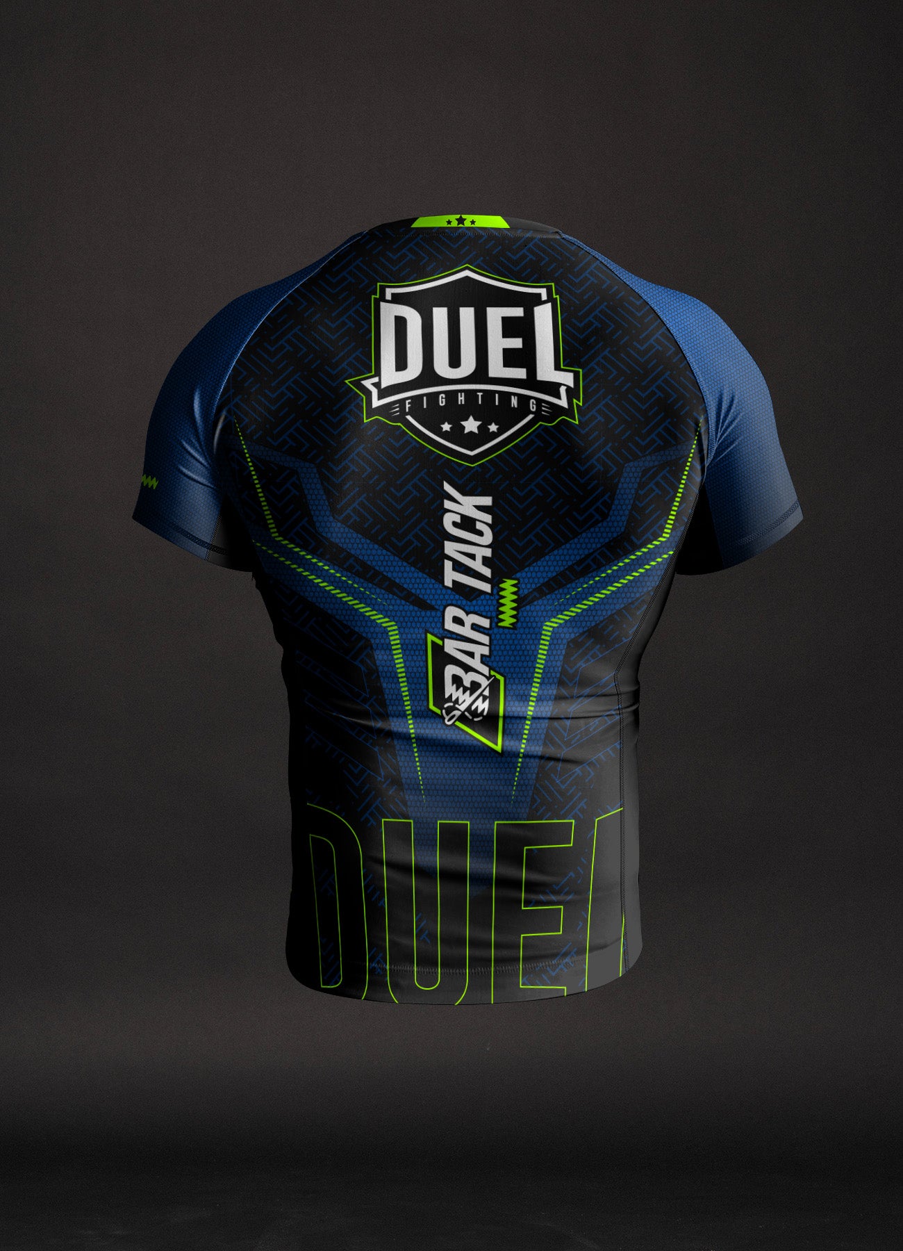 Rashguard Bar Tack x Duel Fighting – Blau