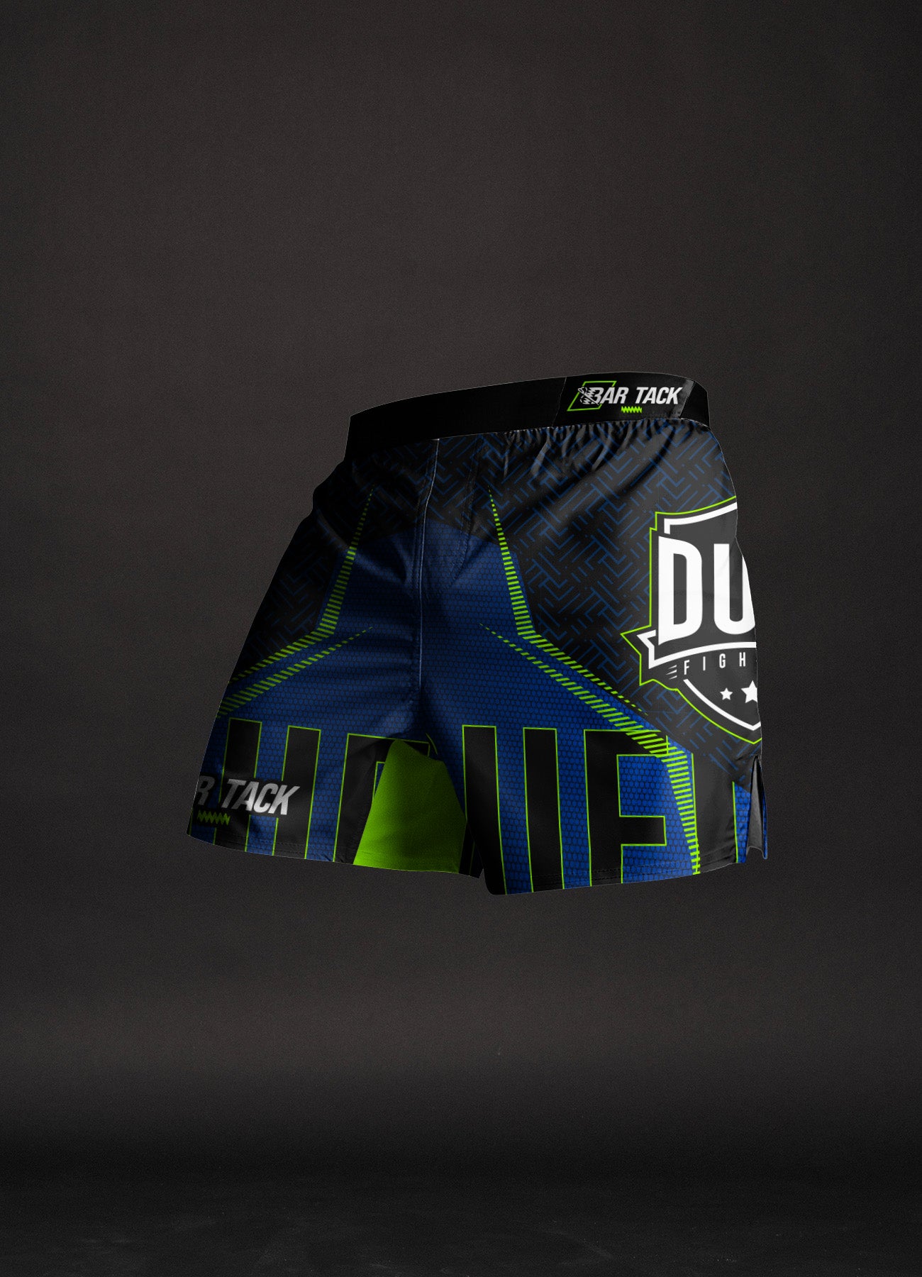 MMA-Shorts AeroLite™ Bar Tack x Duel Fighting – Blau