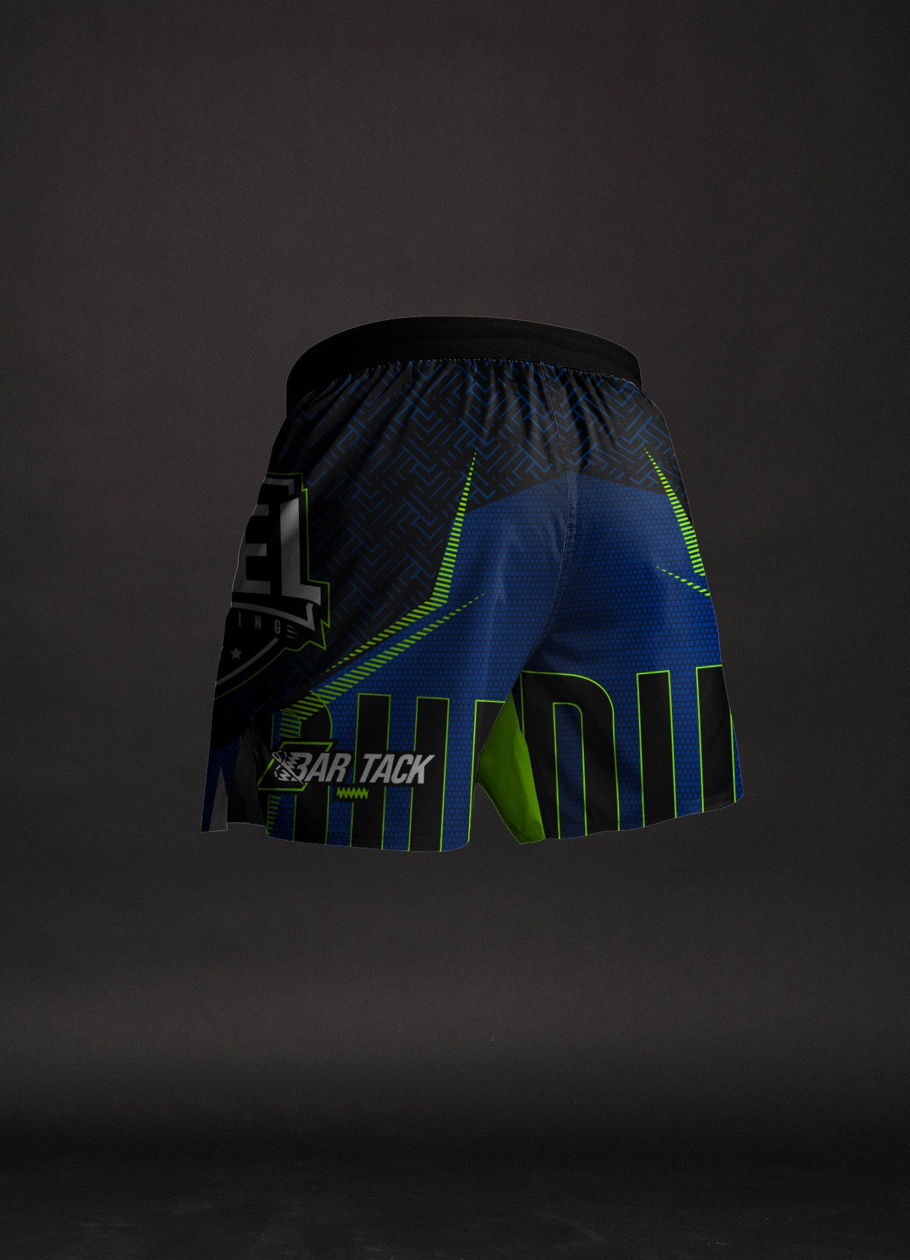 MMA-Shorts AeroLite™ Bar Tack x Duel Fighting – Blau