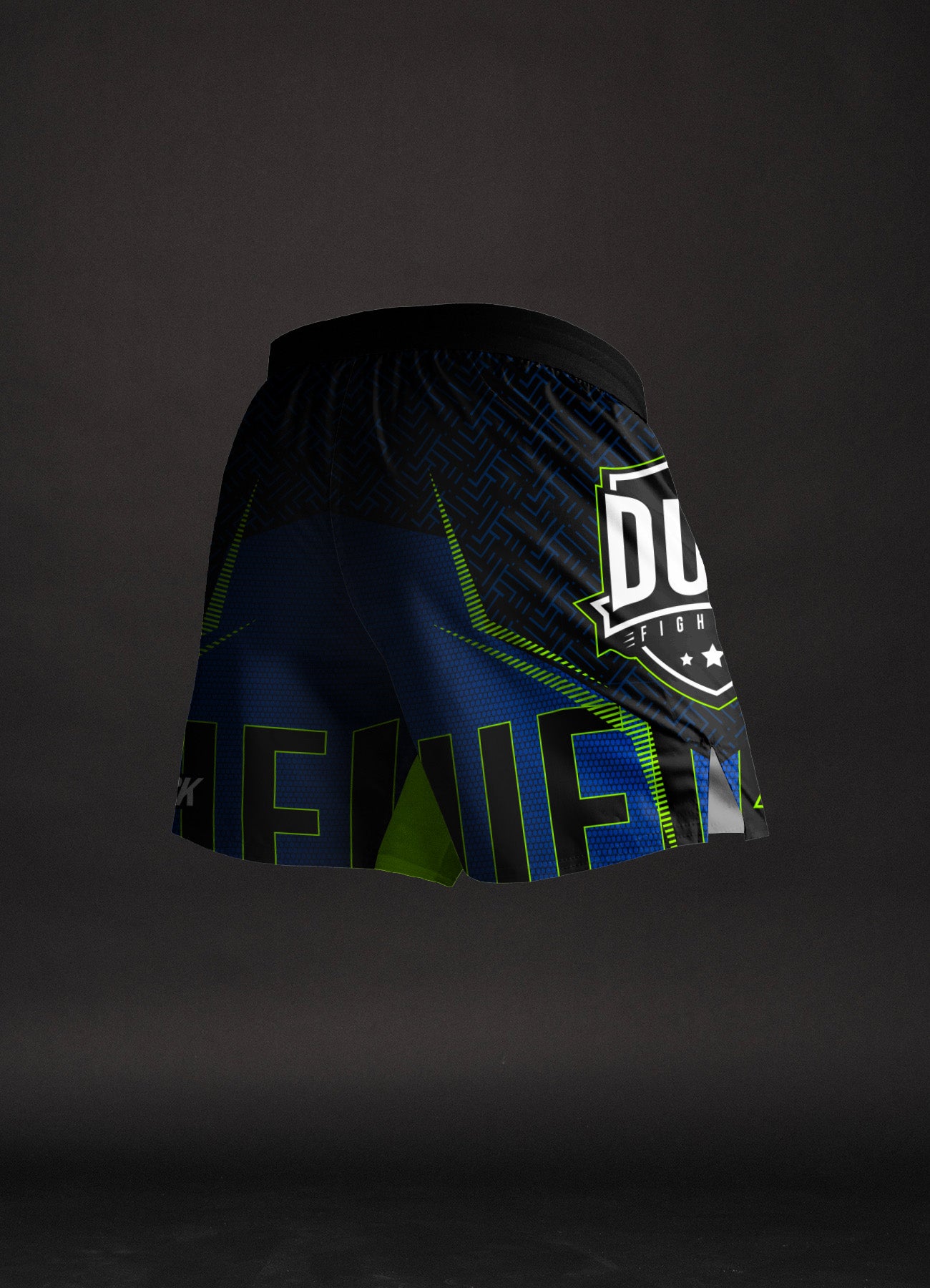 MMA-Shorts AeroLite™ Bar Tack x Duel Fighting – Blau