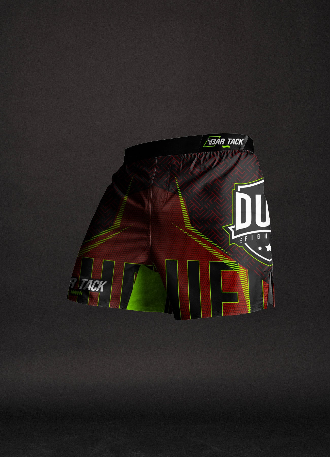MMA-Shorts AeroLite™ Bar Tack x Duel Fighting – Rot
