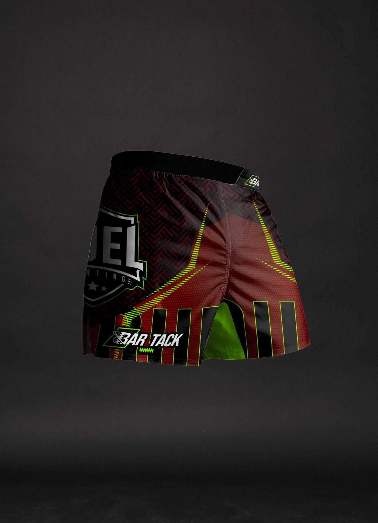 MMA-Shorts AeroLite™ Bar Tack x Duel Fighting – Rot
