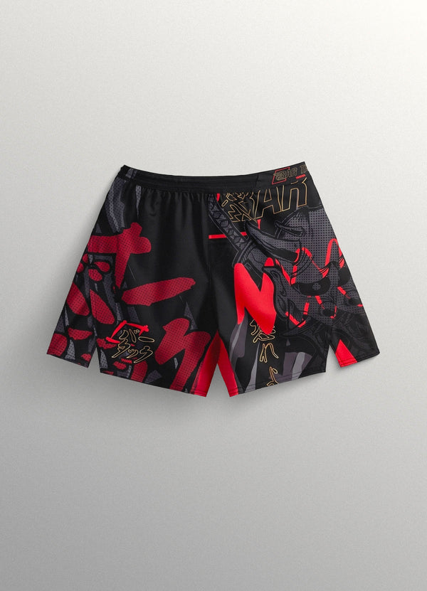 MMA Shorts Bar Tack AeroMax™ "ONI 鬼“ – Schwarz
