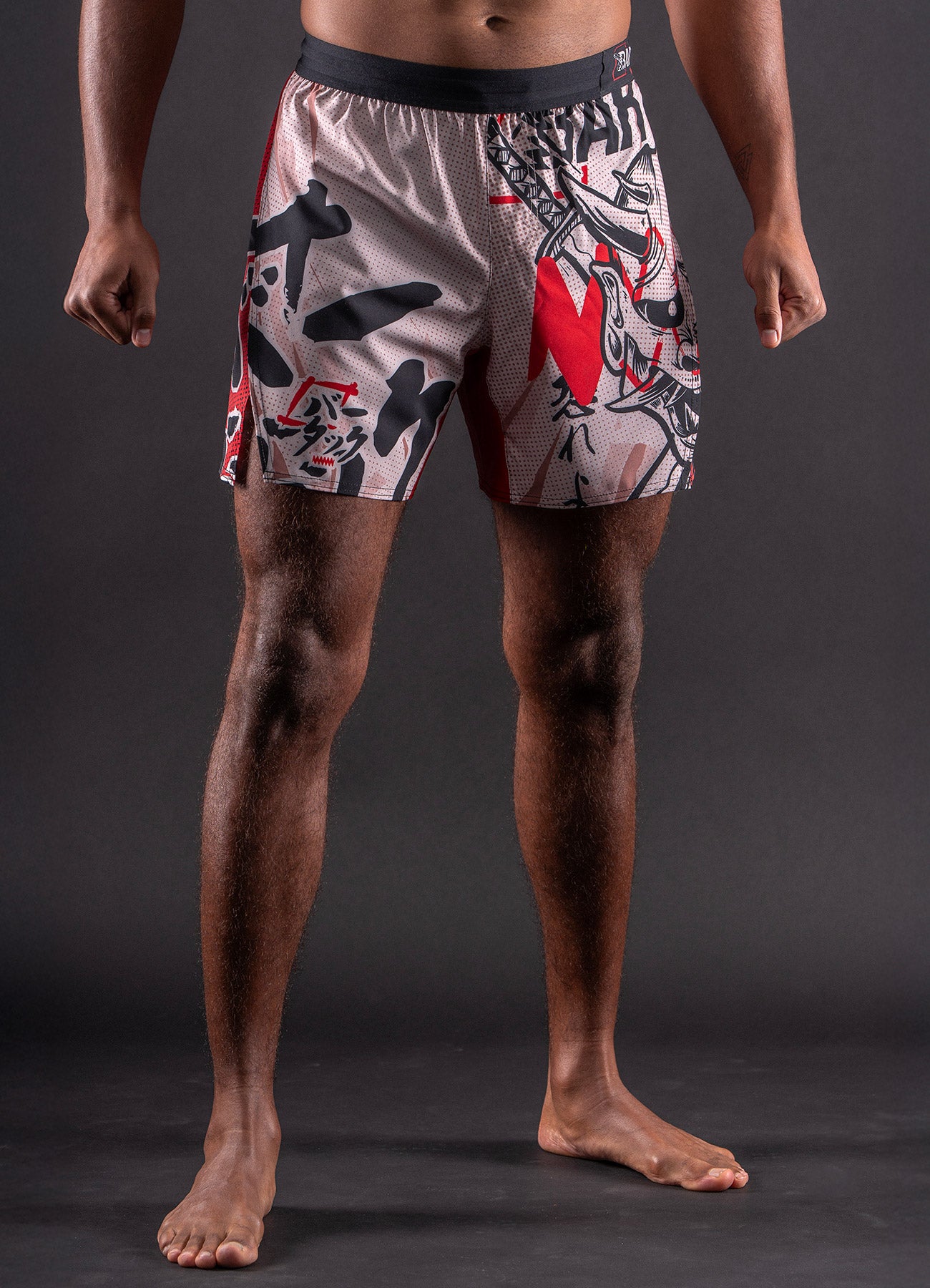 MMA Shorts Bar Tack AeroMax™ "ONI 鬼" - Sand