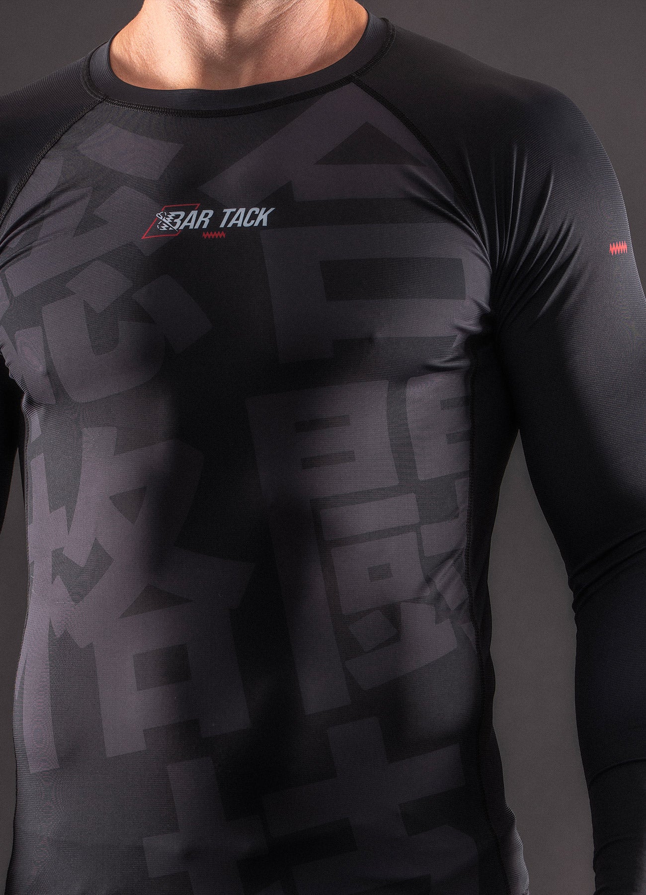 Rashguard Langarm Bar Tack „KUROGANE 黒鉄“ – Schwarz