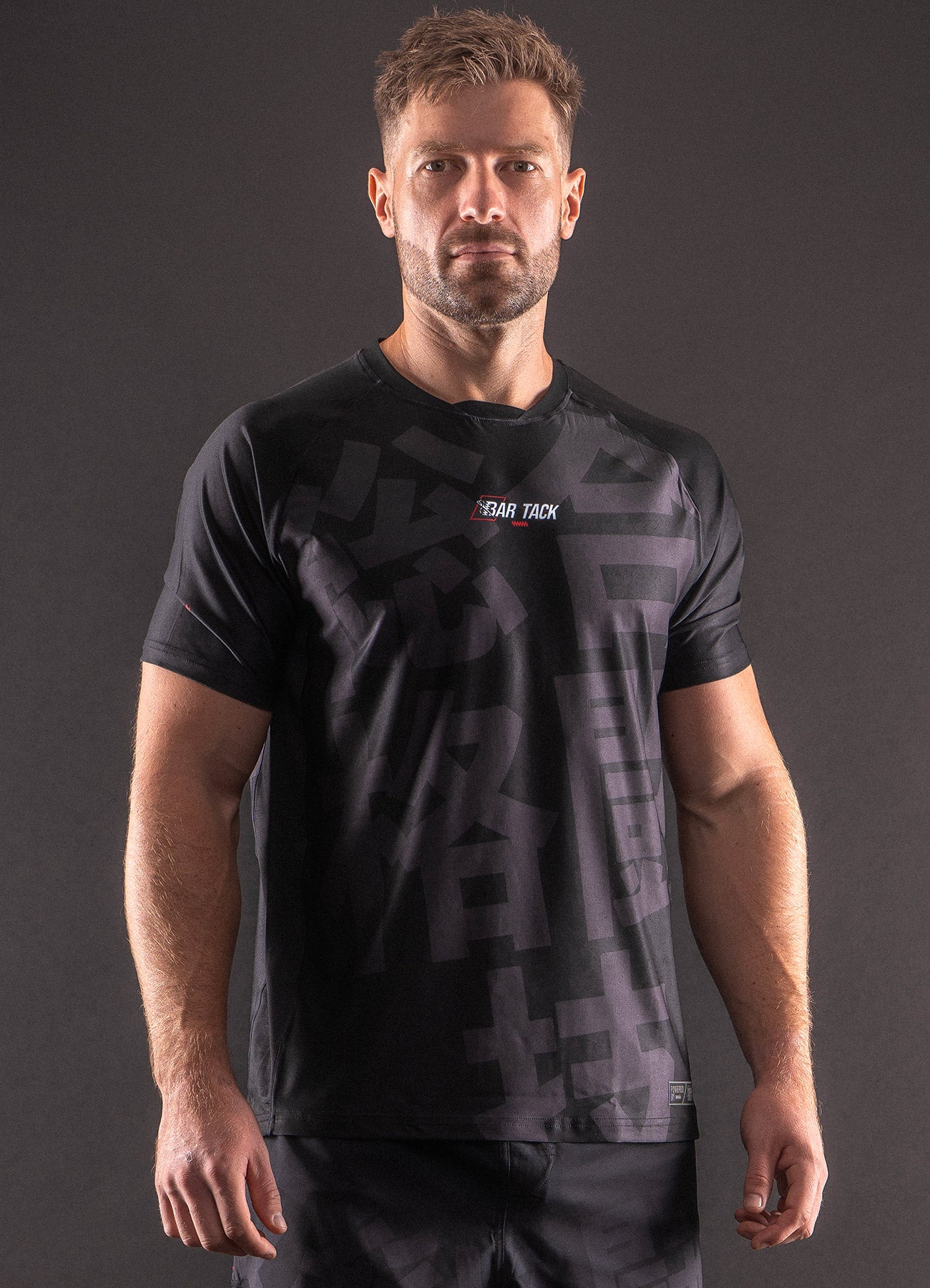 T-Shirt DryMax™ Kurzarm Bar Tack „KUROGANE 黒鉄“ – Schwarz