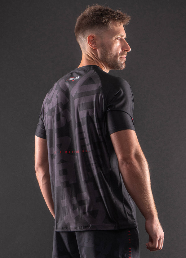 T-Shirt DryMax™ Kurzarm Bar Tack „KUROGANE 黒鉄“ – Schwarz