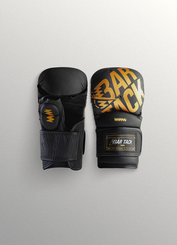 MMA Sparring Handschuhe Bar Tack Nova™ "Gravity" - Schwarz/Gold
