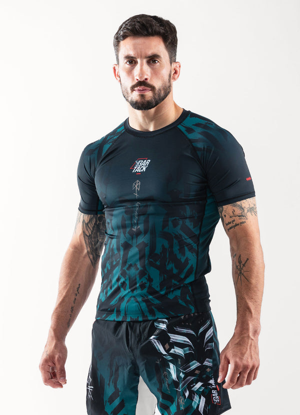 Rashguard Manches Courtes "ODIN" - Vert Forêt