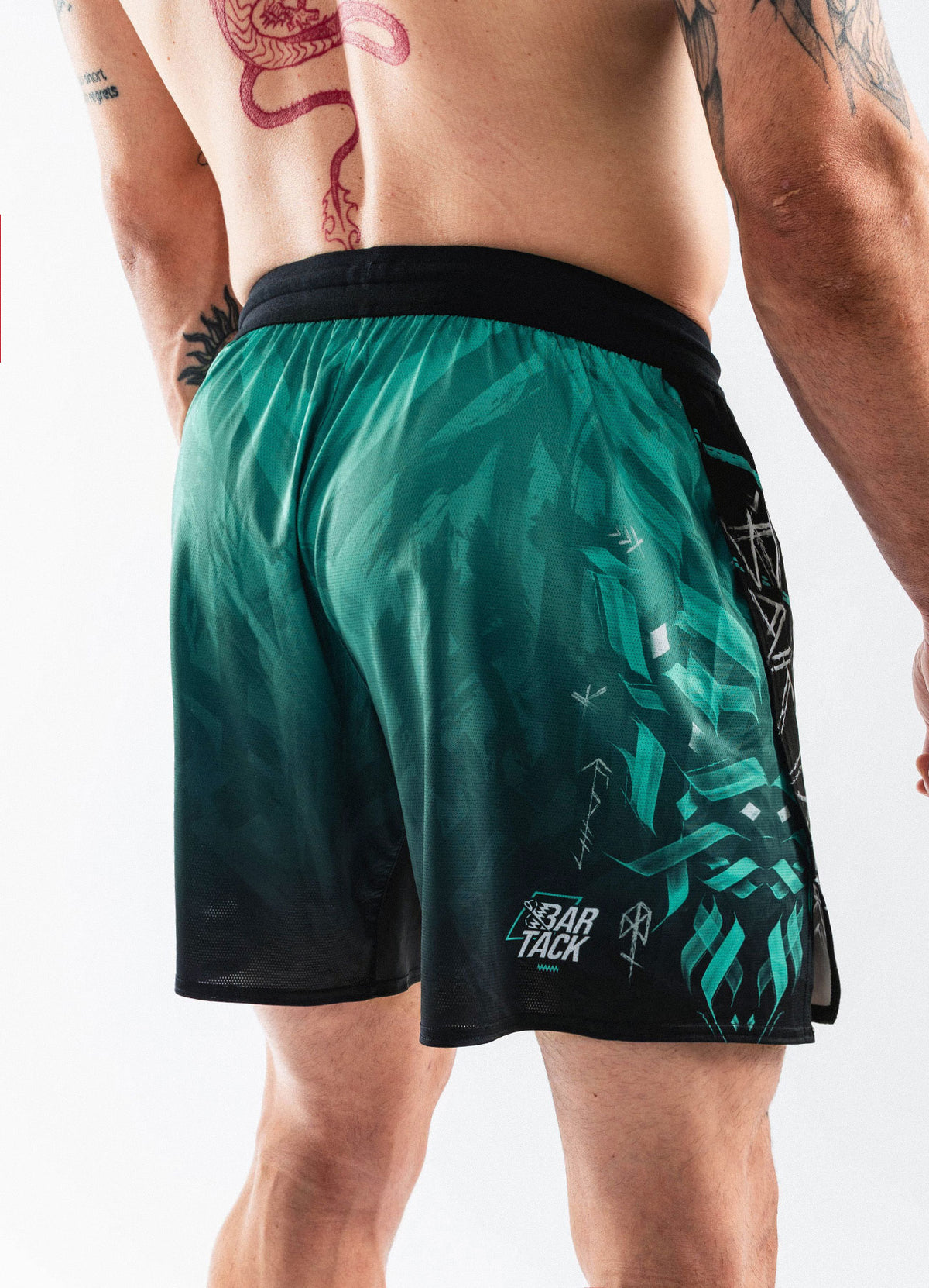 Short de MMA AeroMax™ "ODIN" - Gris/Cyan