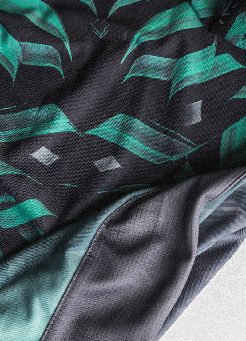 T-Shirt DryMax™ "ODIN" - Gris/Cyan