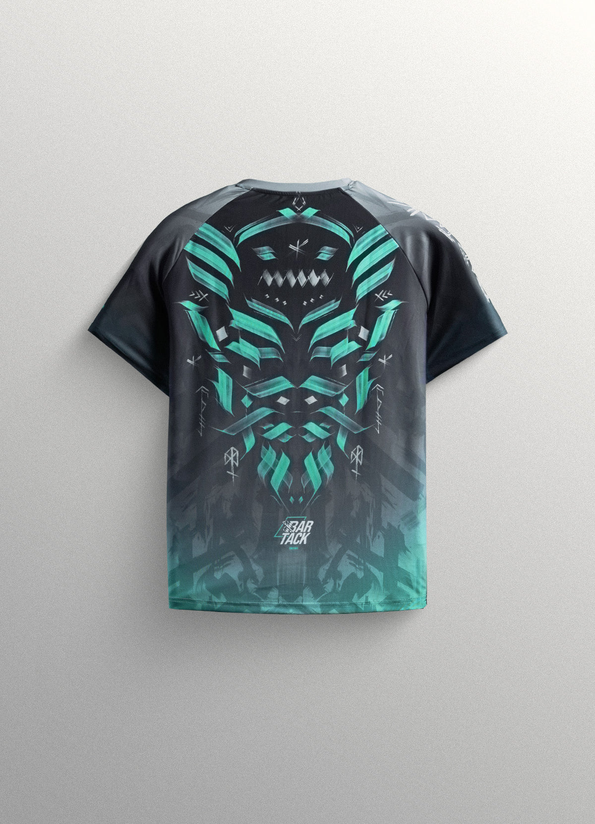 T-Shirt DryMax™ "ODIN" - Gris/Cyan