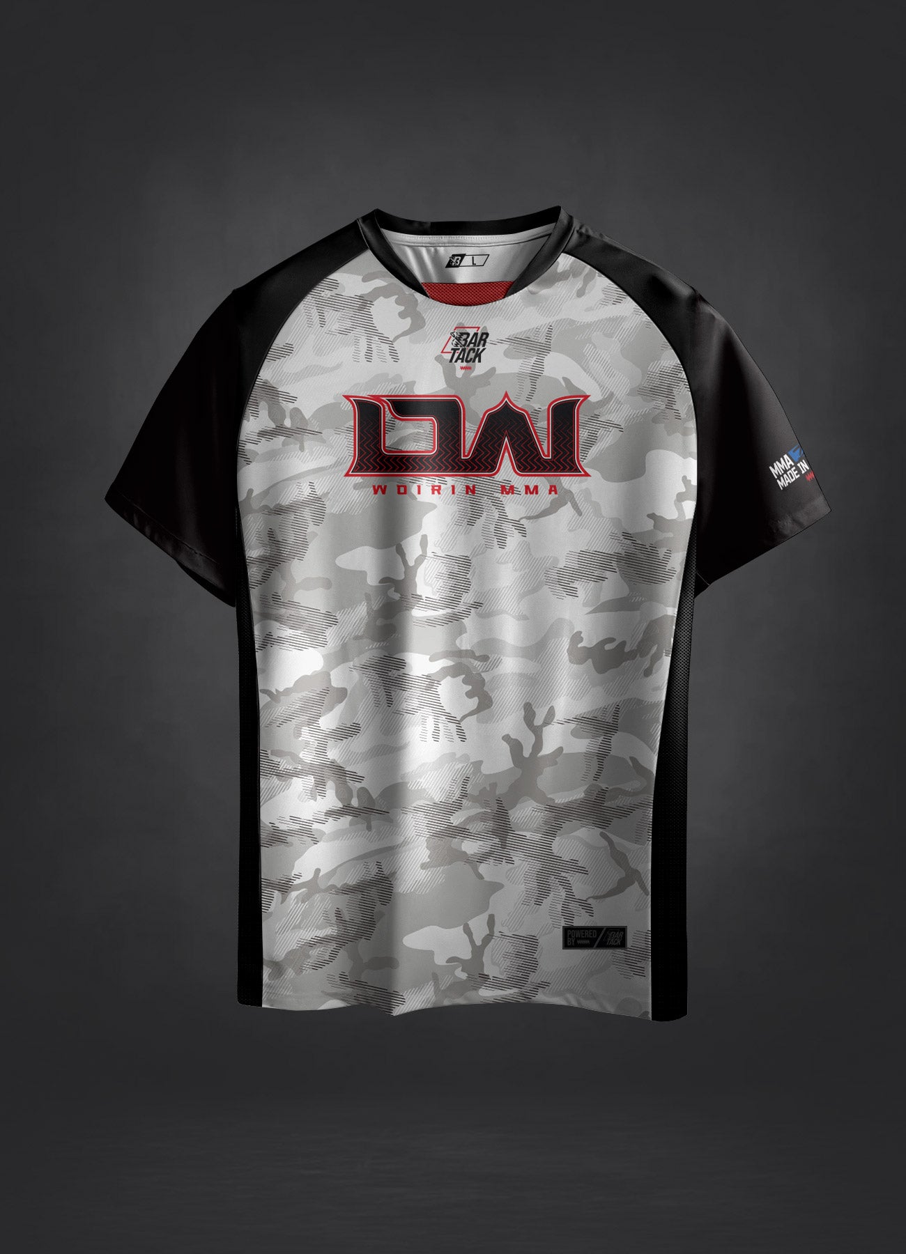 T-Shirt DryMax™ Bar Tack x Daniel Woirin "Arctic Camo" - Weiß/Schwarz