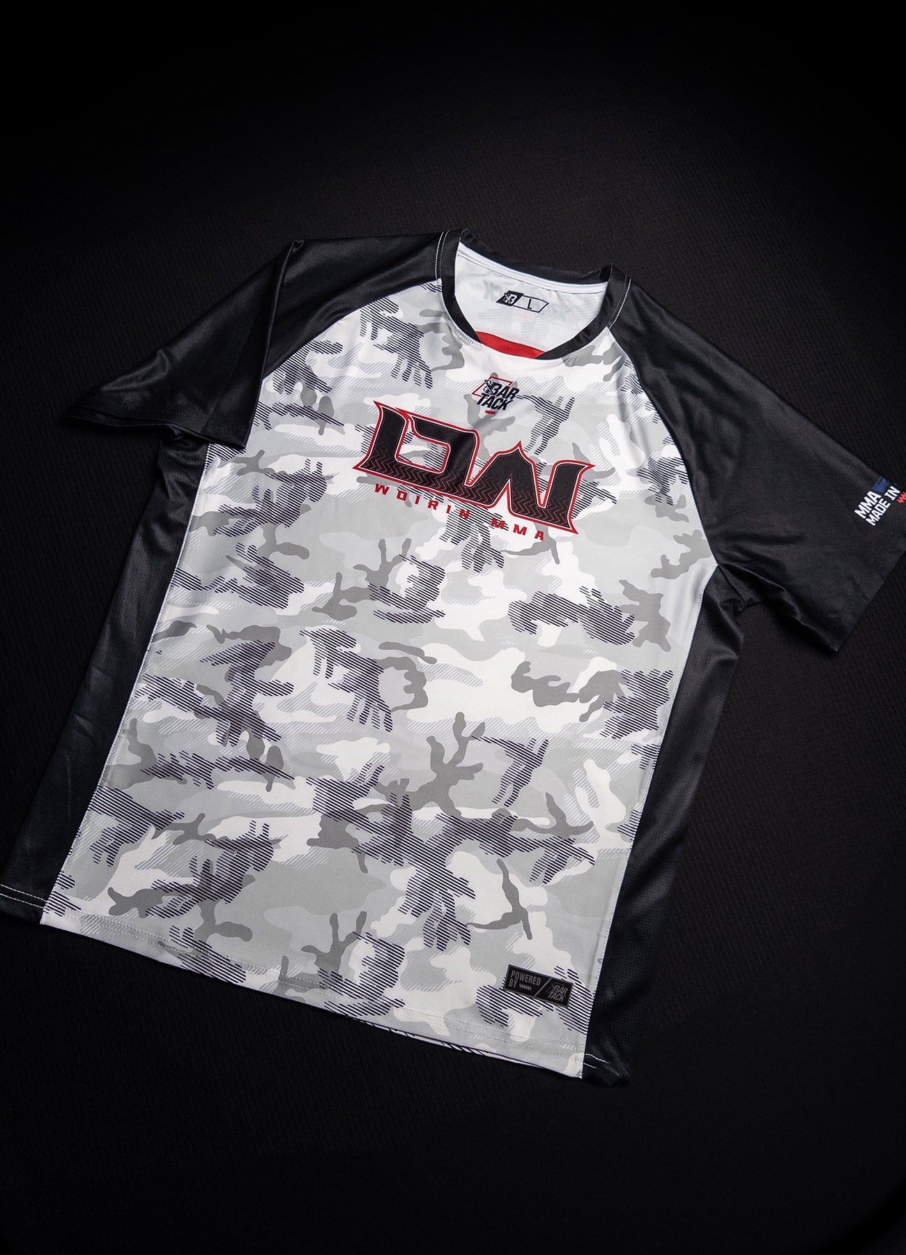 T-Shirt DryMax™ Bar Tack x Daniel Woirin "Arctic Camo" - Weiß/Schwarz