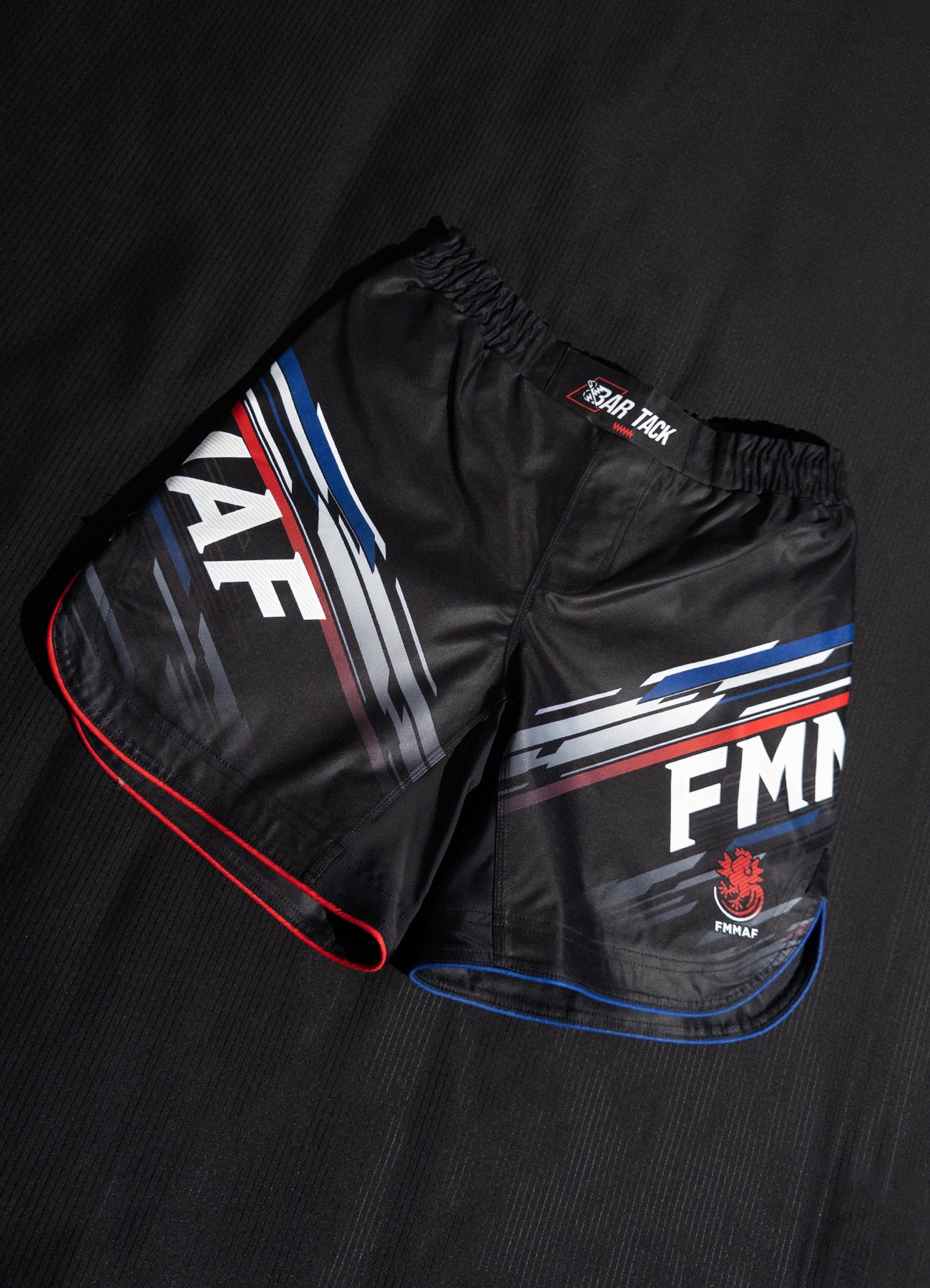 MMA Shorts Bar Tack x FMMAF "Drift" - Schwarz