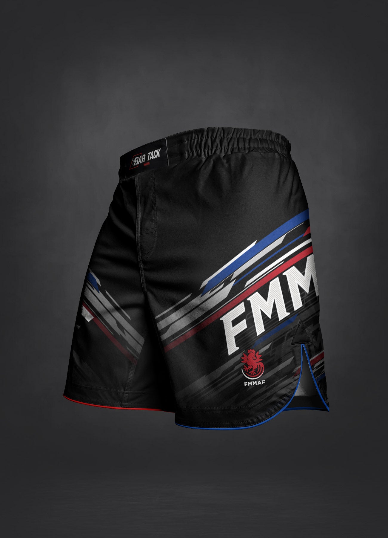 MMA Shorts Bar Tack x FMMAF "Drift" - Schwarz