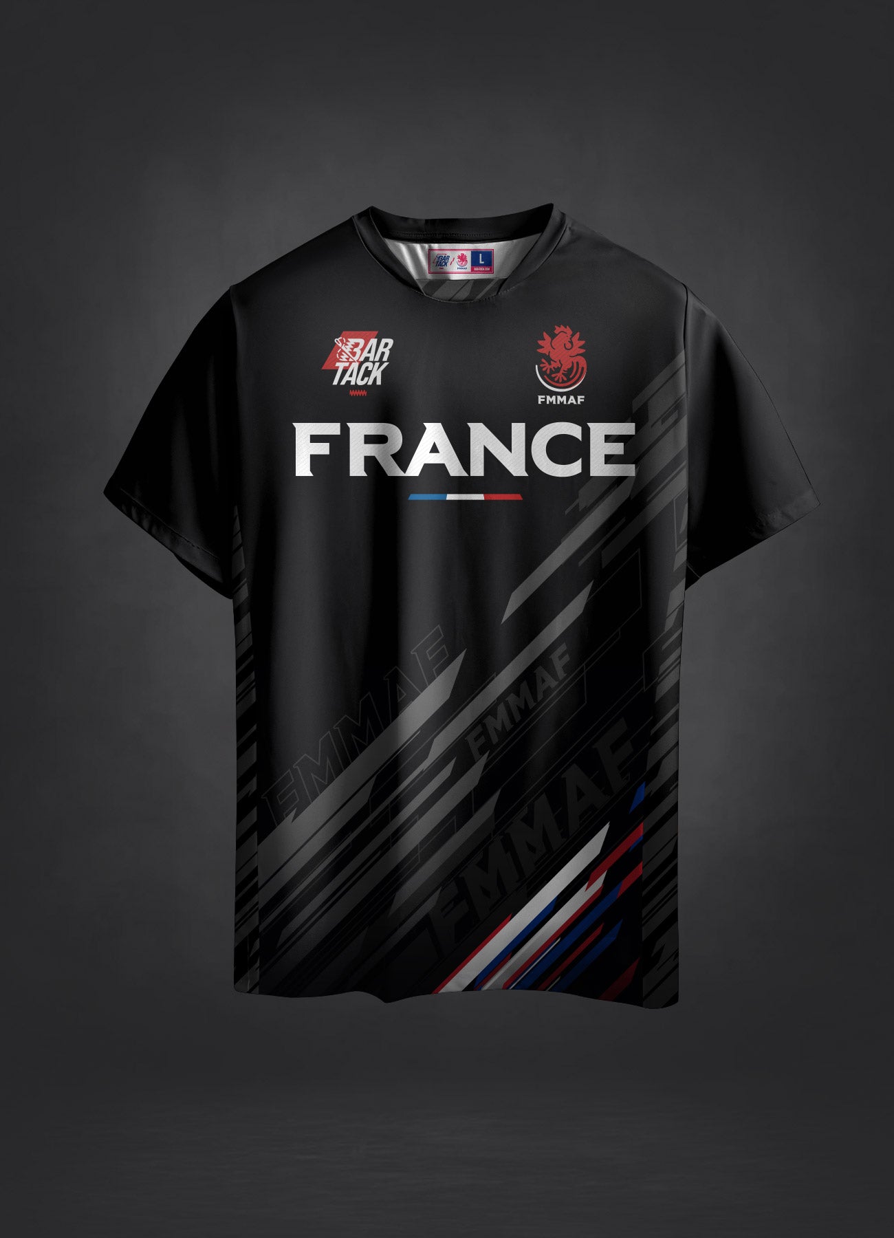 DryMax™ Bar Tack x FMMAF T-Shirt „Equipe de France“ – Schwarz