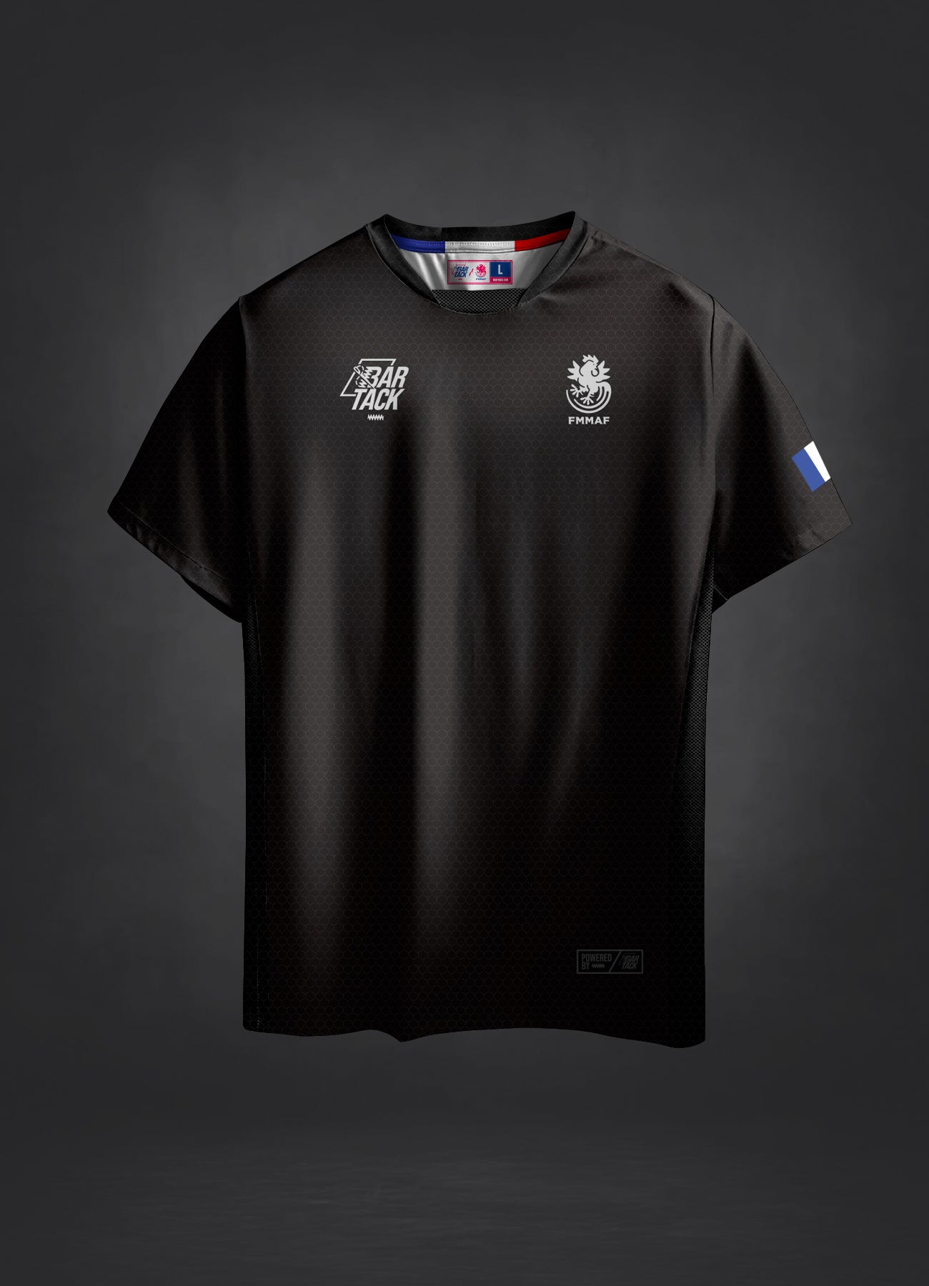 T-Shirt DryMax™ Bar Tack x FMMAF „Offiziell“ – Schwarz
