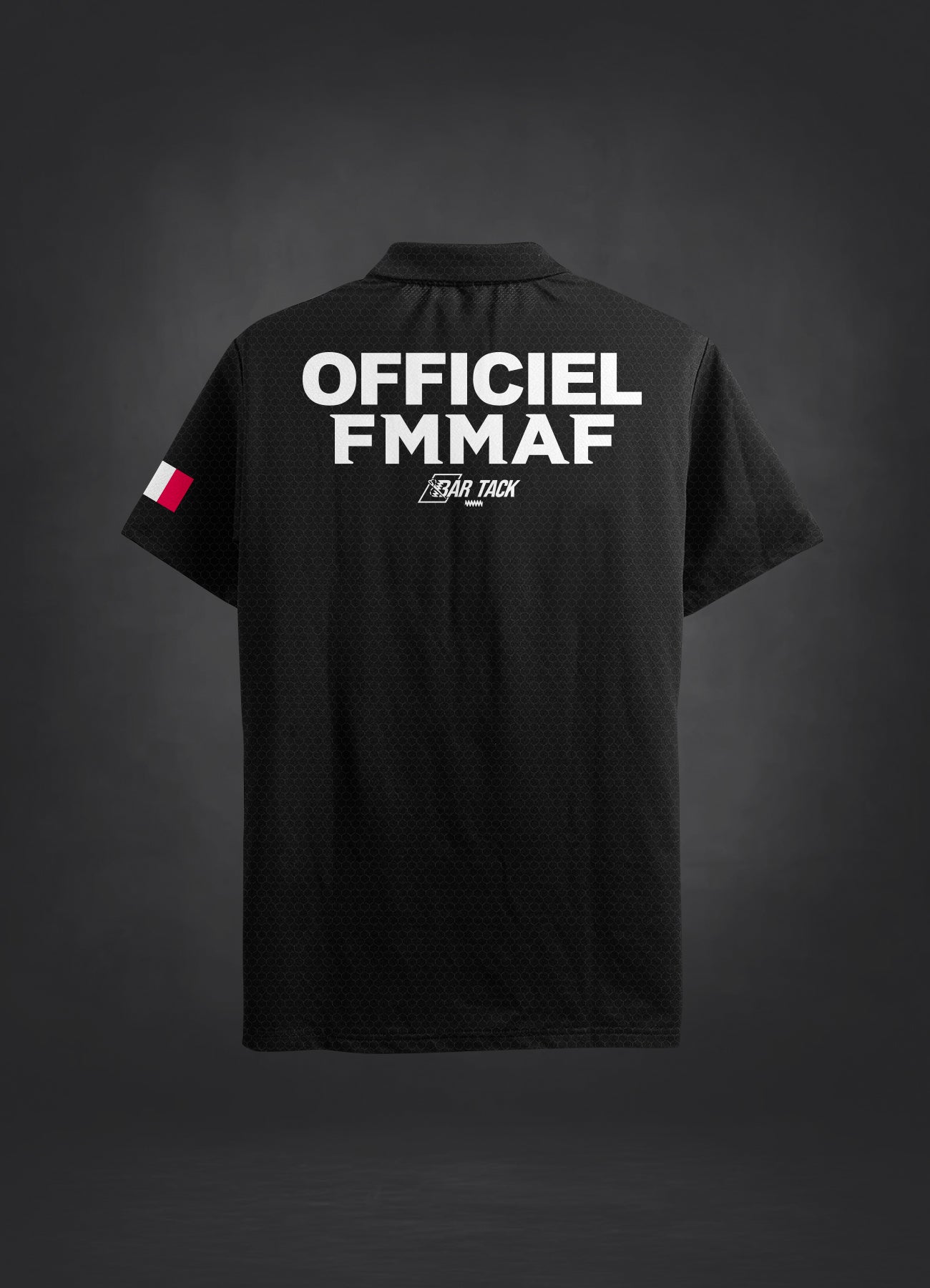 Polo DryMax™ Bar Tack x FMMAF „Offiziell“ – Schwarz