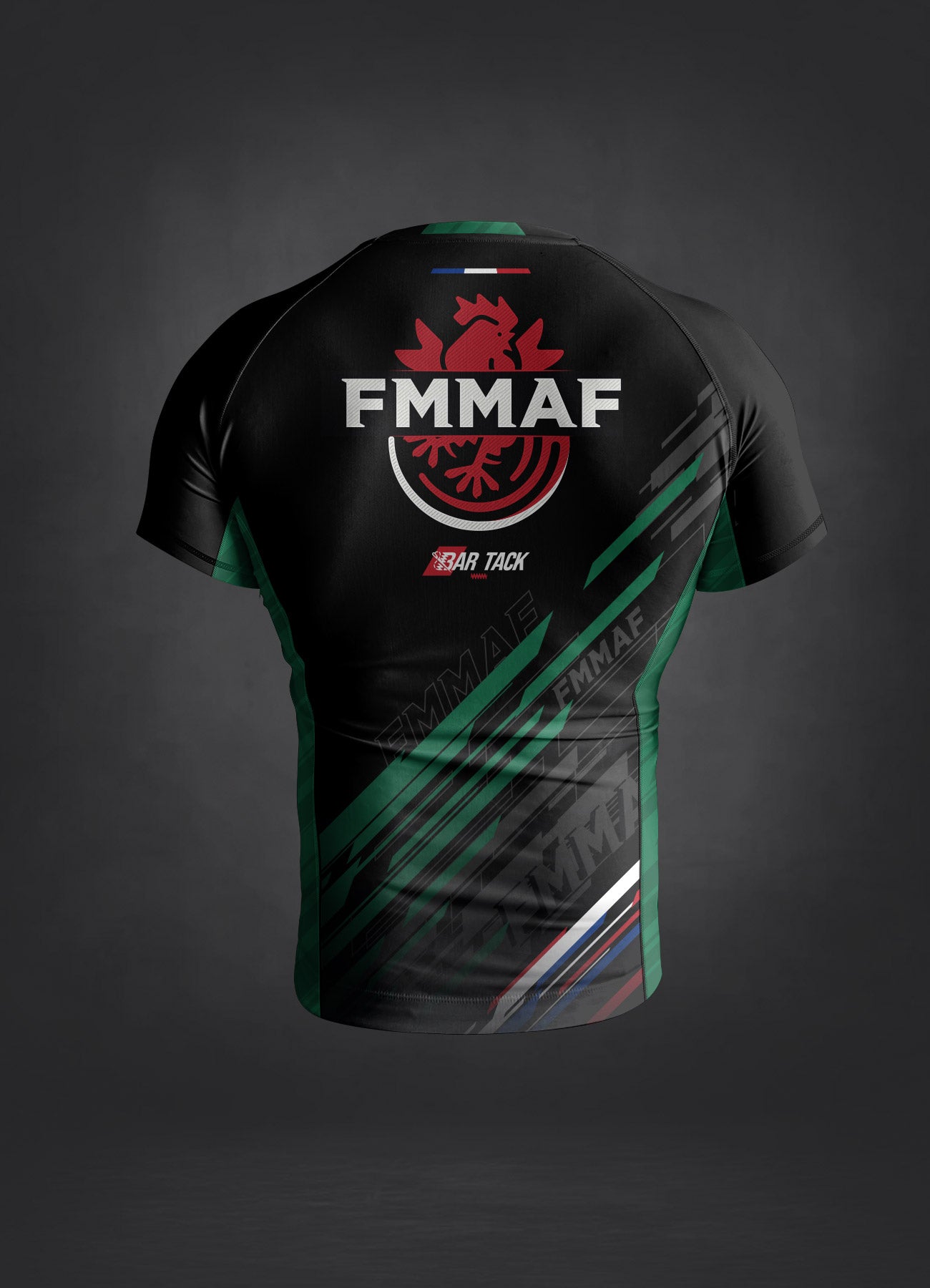 Offizielles Rashguard Bar Tack x FMMAF "Drift" - Grüner Grad