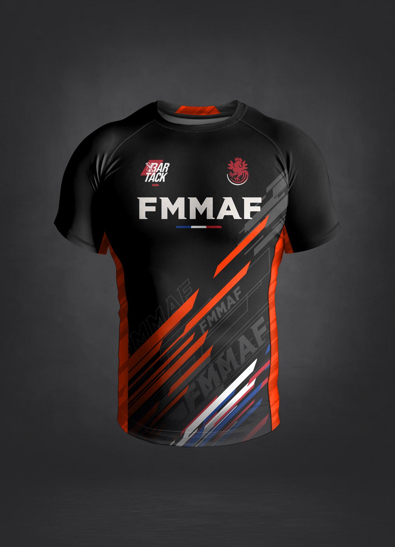 Rashguards Offiziell Bar Tack x FMMAF "Drift" - Orange Grade