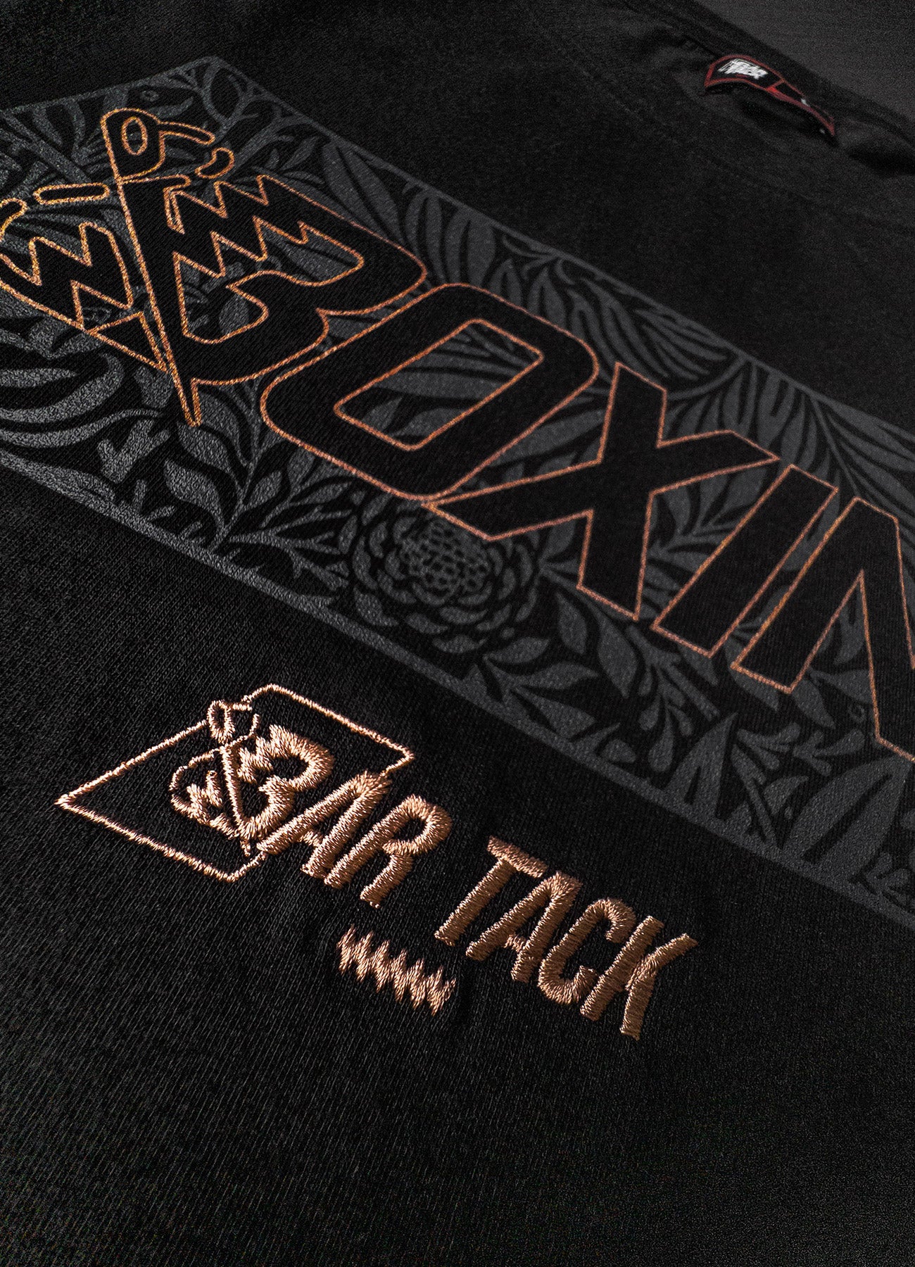 Baumwoll-T-Shirt mit Bar-Tack-Verstärkung "Royal Boxing" - Schwarz